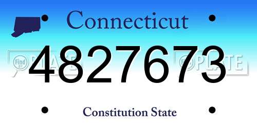 4827673 Connecticut License Plate