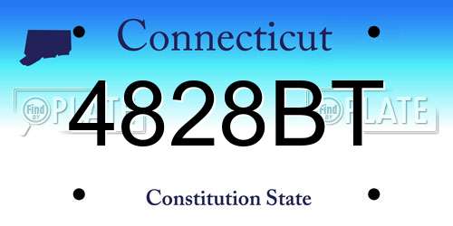 4828BT Connecticut License Plate