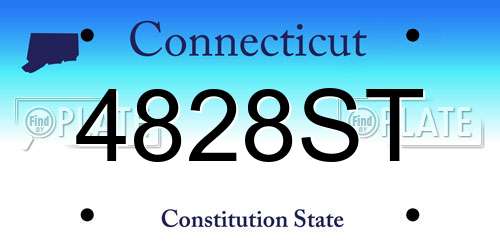 4828ST Connecticut License Plate