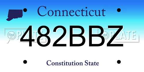 482BBZ Connecticut License Plate