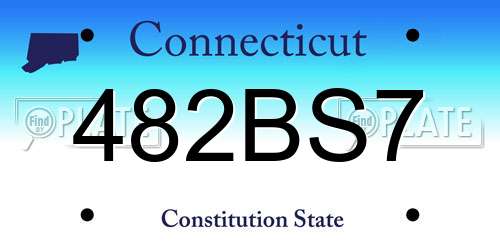 482BS7 Connecticut License Plate