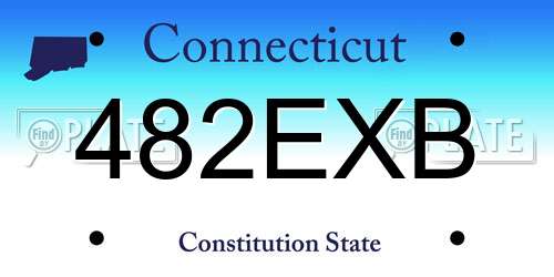 482EXB Connecticut License Plate