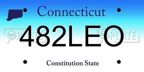 482LEO Connecticut License Plate