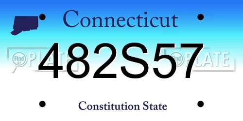 482S57 Connecticut License Plate