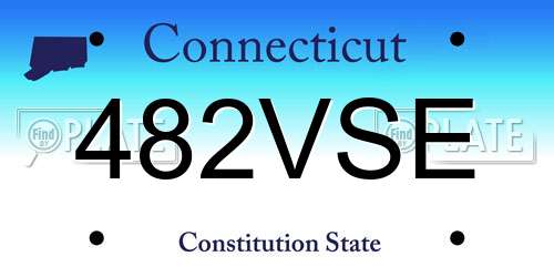 482VSE Connecticut License Plate