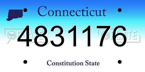 4831176 Connecticut License Plate