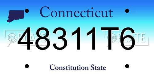 48311T6 Connecticut License Plate