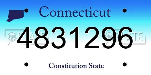 4831296 Connecticut License Plate