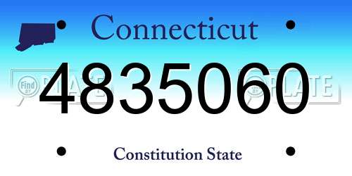 4835060 Connecticut License Plate