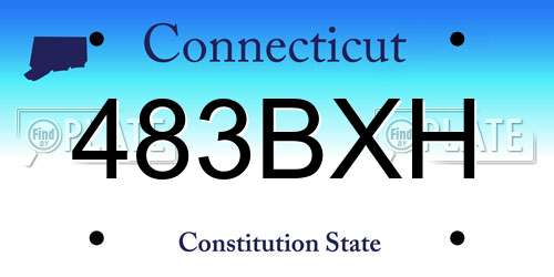 483BXH Connecticut License Plate