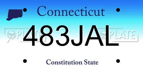 483JAL Connecticut License Plate