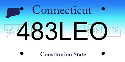483LEO Connecticut License Plate