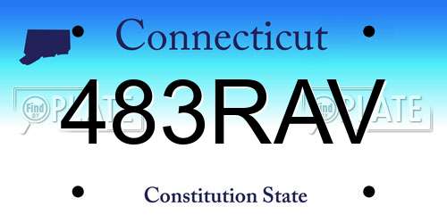 483RAV Connecticut License Plate