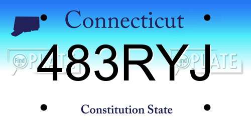 483RYJ Connecticut License Plate