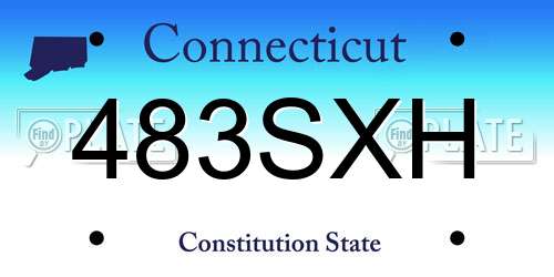 483SXH Connecticut License Plate
