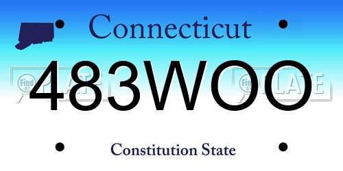 483WOO Connecticut License Plate