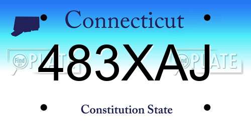 483XAJ Connecticut License Plate