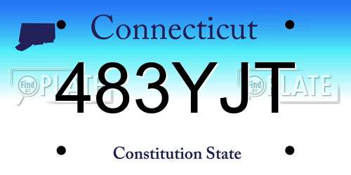 483YJT Connecticut License Plate