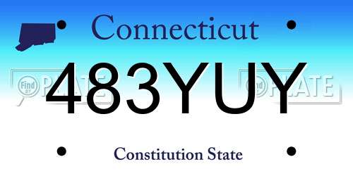 483YUY Connecticut License Plate