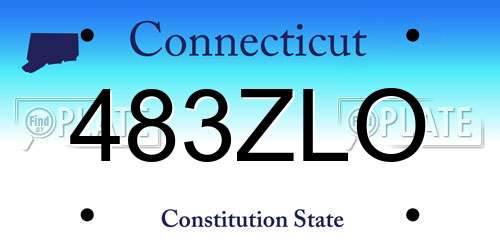 483ZLO Connecticut License Plate