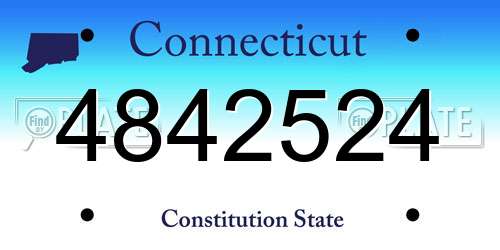4842524 Connecticut License Plate