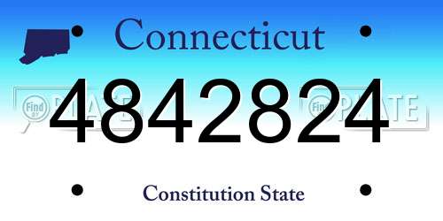4842824 Connecticut License Plate