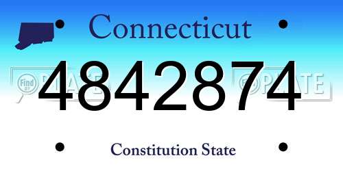 4842874 Connecticut License Plate