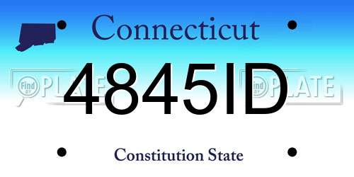 4845ID Connecticut License Plate