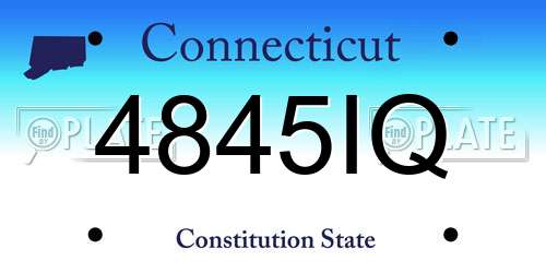 4845IQ Connecticut License Plate