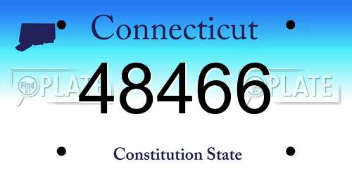 48466 Connecticut License Plate