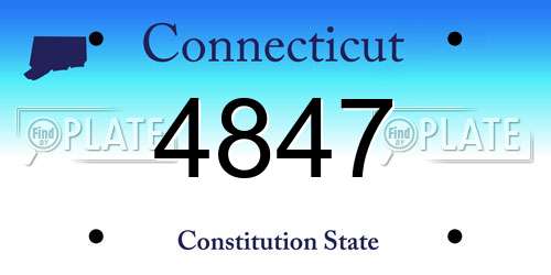 4847 Connecticut License Plate