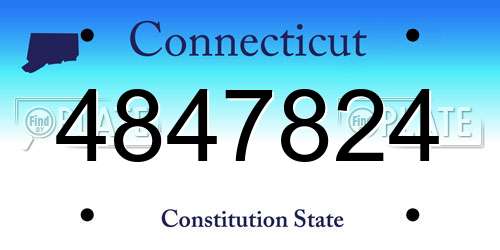 4847824 Connecticut License Plate