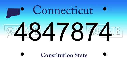 4847874 Connecticut License Plate