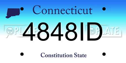 4848ID Connecticut License Plate