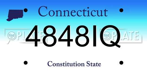 4848IQ Connecticut License Plate