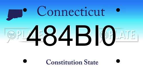 484BI0 Connecticut License Plate