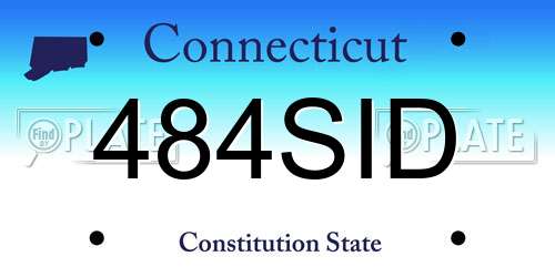 484SID Connecticut License Plate
