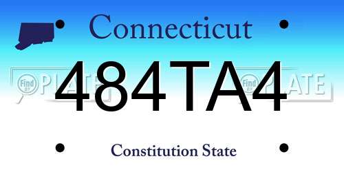 484TA4 Connecticut License Plate