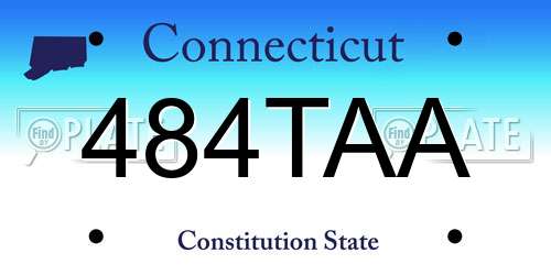 484TAA Connecticut License Plate