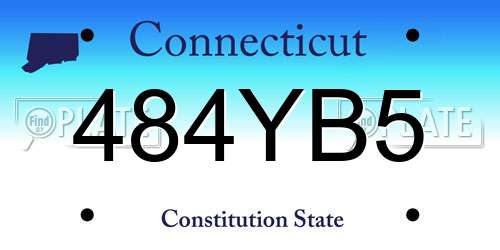 484YB5 Connecticut License Plate