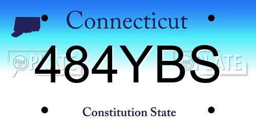 484YBS Connecticut License Plate