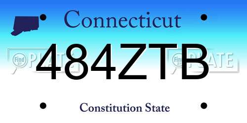 484ZTB Connecticut License Plate