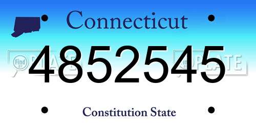 4852545 Connecticut License Plate