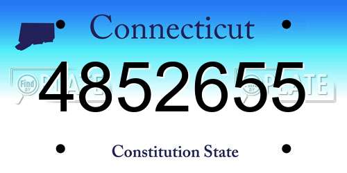 4852655 Connecticut License Plate