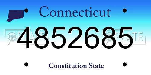 4852685 Connecticut License Plate