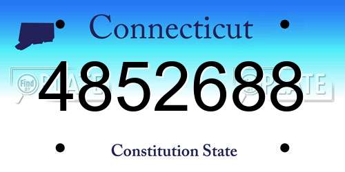 4852688 Connecticut License Plate