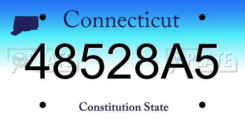 48528A5 Connecticut License Plate