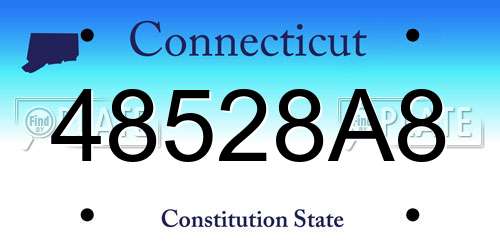 48528A8 Connecticut License Plate