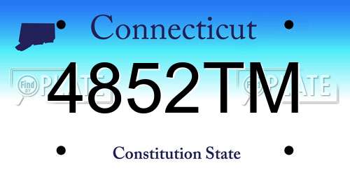 4852TM Connecticut License Plate