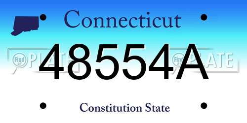 48554A Connecticut License Plate